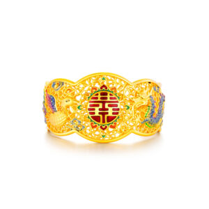 硬金龍鳳手鐲：圖片 1