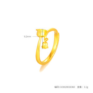 足金鈴蘭花戒指：圖片 3