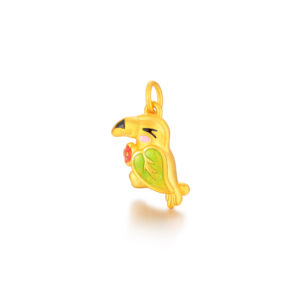 3D硬金大嘴鳥鎏彩吊墜：圖片 2