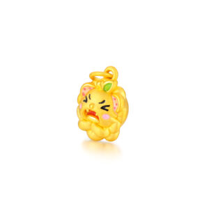 3D硬金獅小蘋鎏彩吊墜：圖片 3