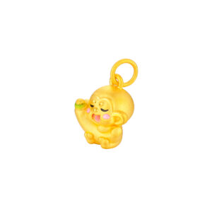 3D硬金蕉蕉猴鎏彩吊墜：圖片 3
