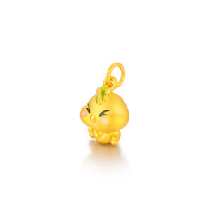 3D硬金小菜雞鎏彩吊墜：圖片 2